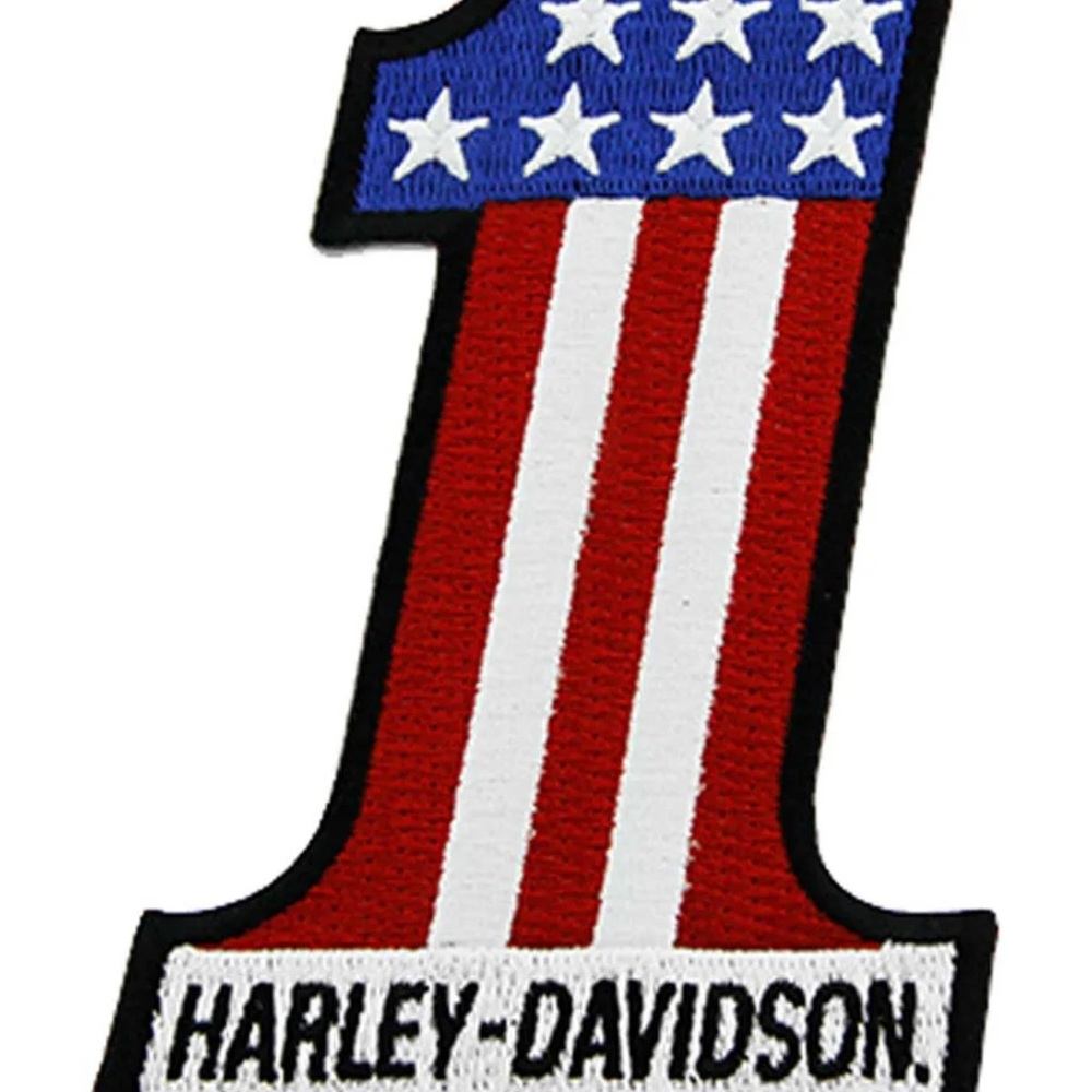 Harley Davidson Officially Licensed Patch #1 Red/White/Blue